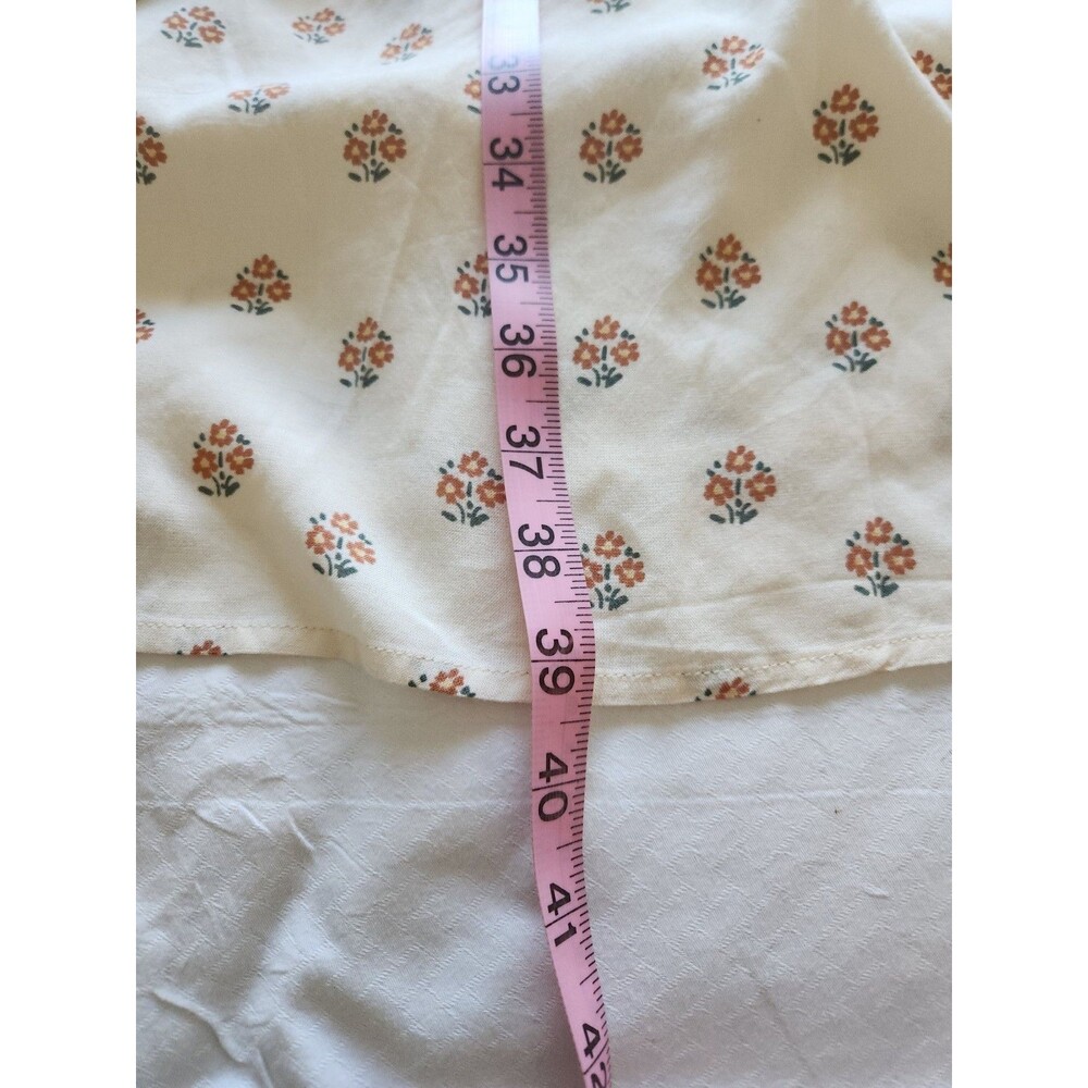 Patrons of Peace Cream Floral Boho Cottagecore Basque Waist Dress Women's Small - Picture 6 of 8